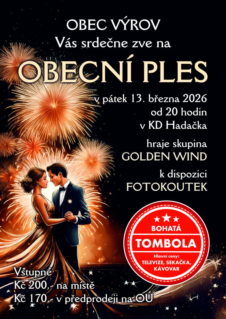 plakát obecní ples