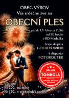 plakát obecní ples
